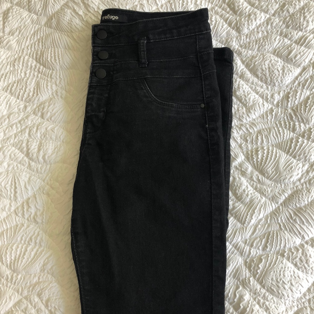 High Waist Black Jeans